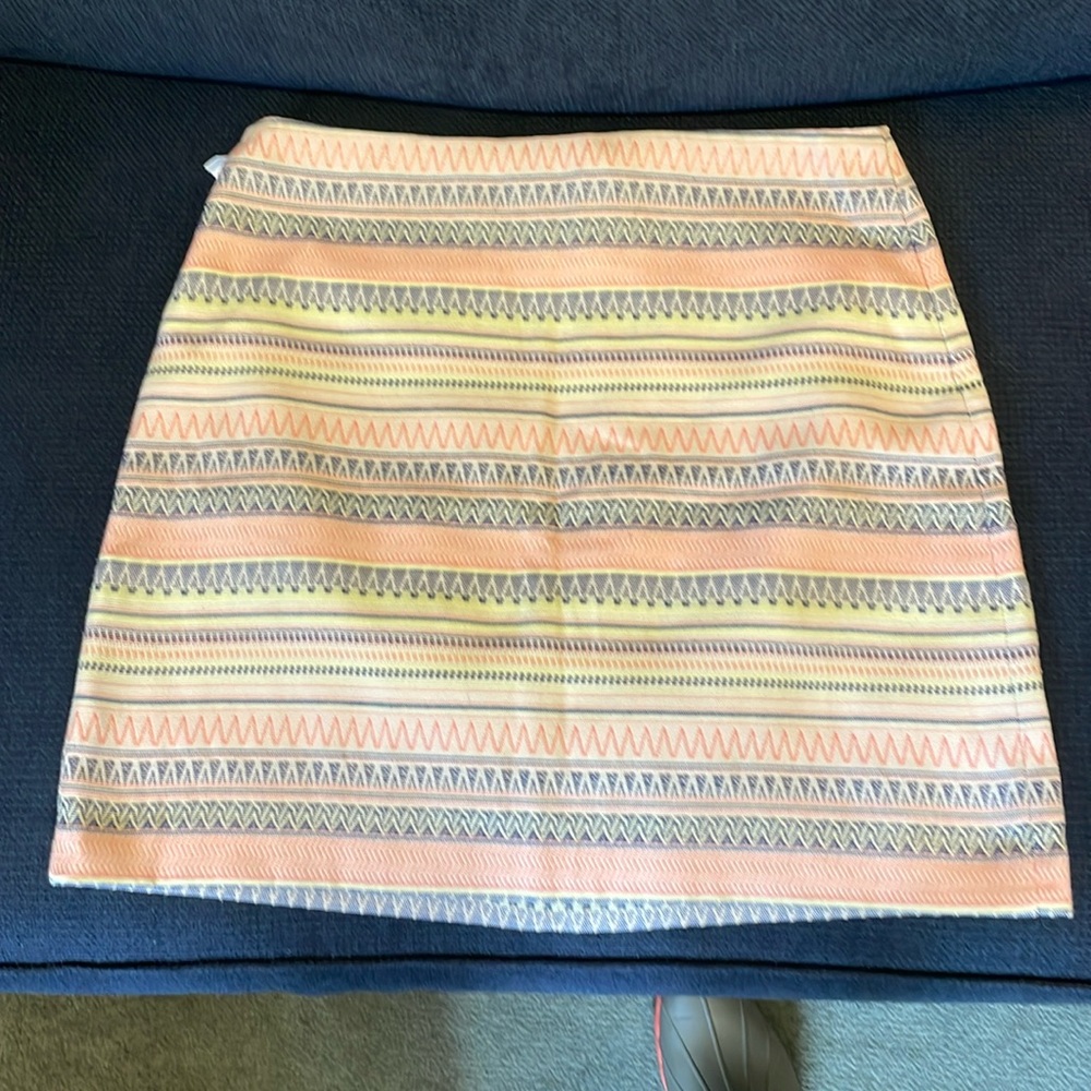 LOFT light pink, yellow and Blue Mini Skirt Resort Wear
